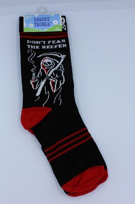 Groovy Things Womens Crew Socks Don't Fear The Reefer One Size Fits Most