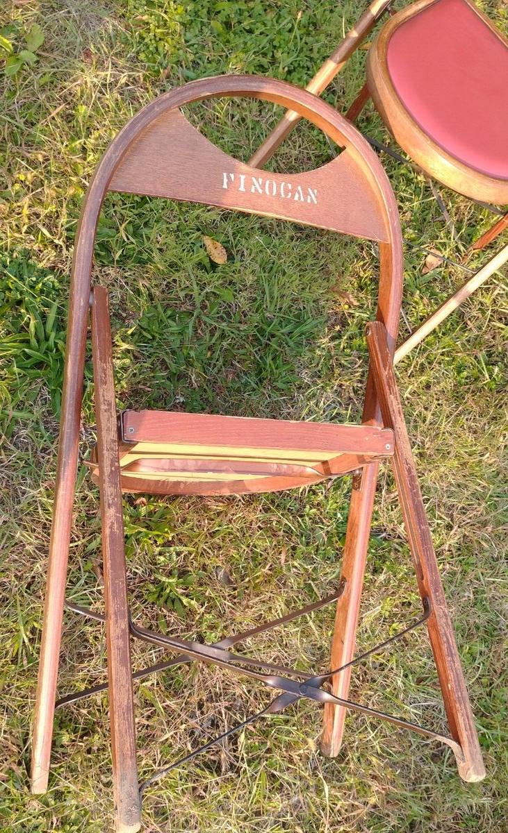 椅子 vintage folding chair Mid-century Folding Chair Wood Vintage - Etsy