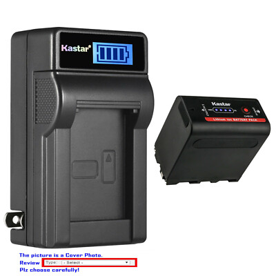 Kastar Battery LCD Wall Charger for Sony NP-F970 NP-F750 CVX-V18NSP DCR-TV900