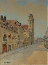 Franz Demel (1878-1947) The Liechtenhal Church in Vienna