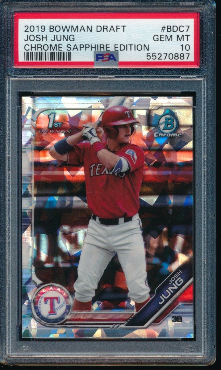 PSA 10 JOSH JUNG 1st 2019 Bowman Chrome Draft SAPPHIRE PSA 10 JOSH JUNG 1st 2019 Bowman Chrome Draft SAPPHIRE