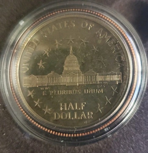 1989 US Congressional Coins Commemorative Proof Silver Dollar and Clad Half - Bild 6 von 6
