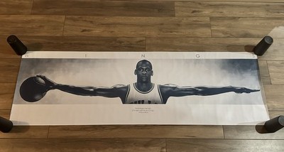 RARE 1990S CANVAS FABRIC STORE PROMO? MICHAEL JORDAN NIKE POSTER