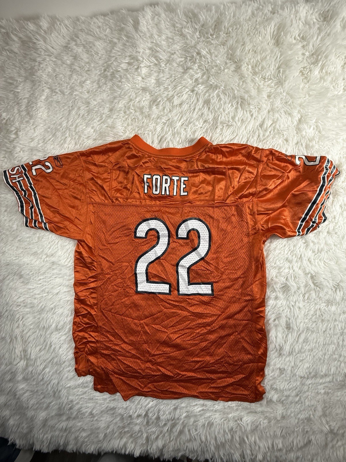 VTG Reebok Authentic Chicago Bears Matt Forte #22 Orange Jersey Youth XL thumbnail 10