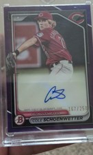 2024 Bowman - Paper Prospect Retail Autographs Cole Schoenwetter #PPRA-CS Purple