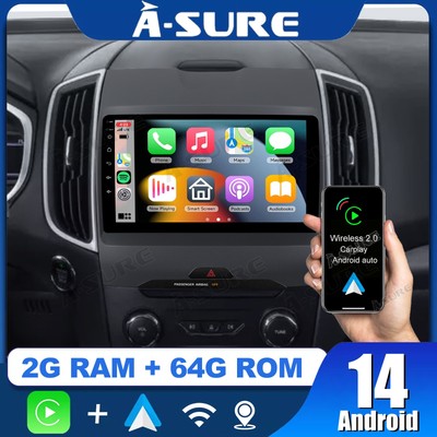 2G+64GB Android 14 GPS Navi CarPlay DSP Autoradio Für Ford Edge S-Max 2015-2022