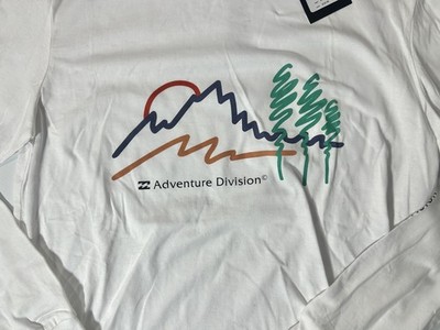 NWT S Billabong Adventure Division Scribble Forest Outdoor Long Sleeve Shirt