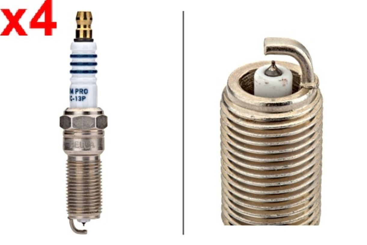 HELLA 4x Spark Plug For FORD Galaxy Transit 94-06 MZ602081