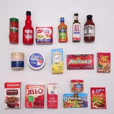 Zuru Mini Brands Food Lot of 17 Mixed Series Grocery Sauces Spices No Duplicates