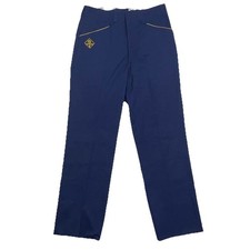 Vintage Cub Scouts BSA Boys 26W Trousers Navy w/ Yellow Accent