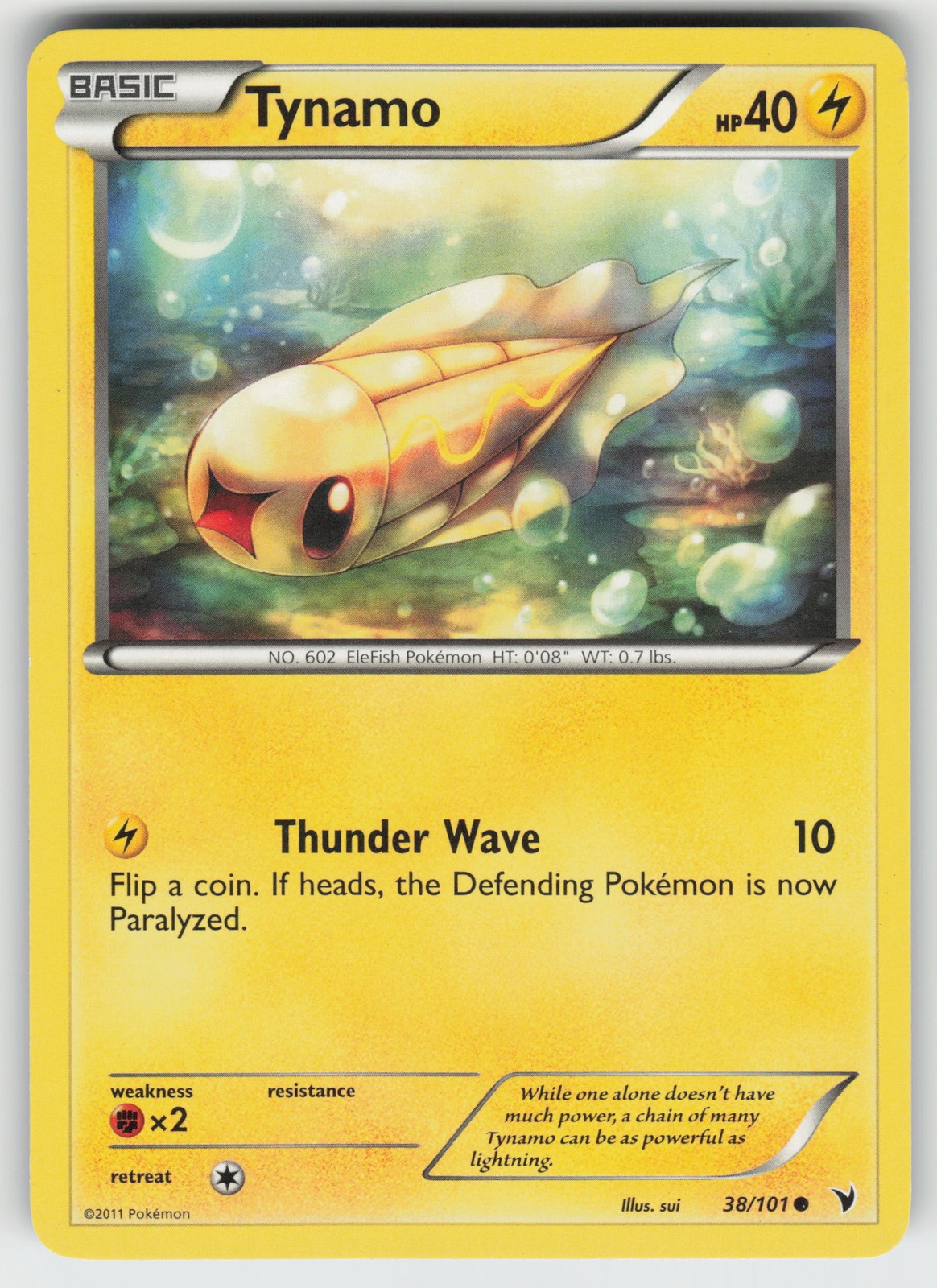Tynamo (38) Noble Victories 38/101 Common LP Pokemon
