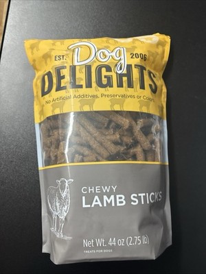 DOG DELIGHTS Chewy Lamb Stick Dog Treats 44oz Bag - All Natural Training Treat