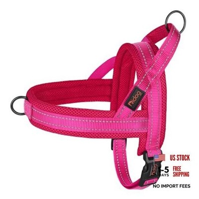 No Pull Dog Harness with Breathable XS: Chest 15-18'', Fit 9-18 lbs Hot Pink