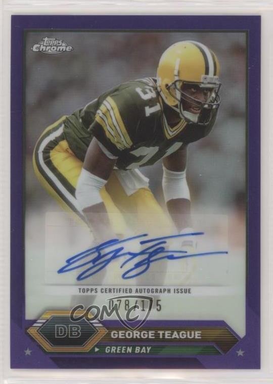 2023 Composite Topps Chrome Purple Refractor /175 George Teague #TCA-GT Auto 5j5