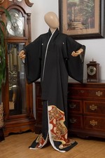 DEAR VANILLA JAPANESE TOMESODE SILK KIMONO WOMEN'S AUTHENTIC JAPAN MADE VINTAGE