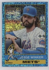 2025 Topps Heritage Chrome Light Blue Sparkle Refractor Jesse Winker #468 1i5e