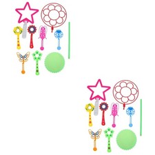  2 PCS Blowing Bubble Wand Child Giant Kit Machine Kids Making Toys Maker