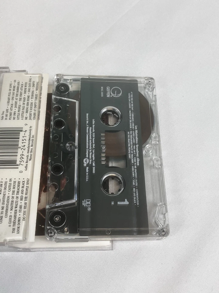 LES MISERABLES Cassette Tape  Broadway Album Soundtrack 2 Record Set - Image 4 of 4