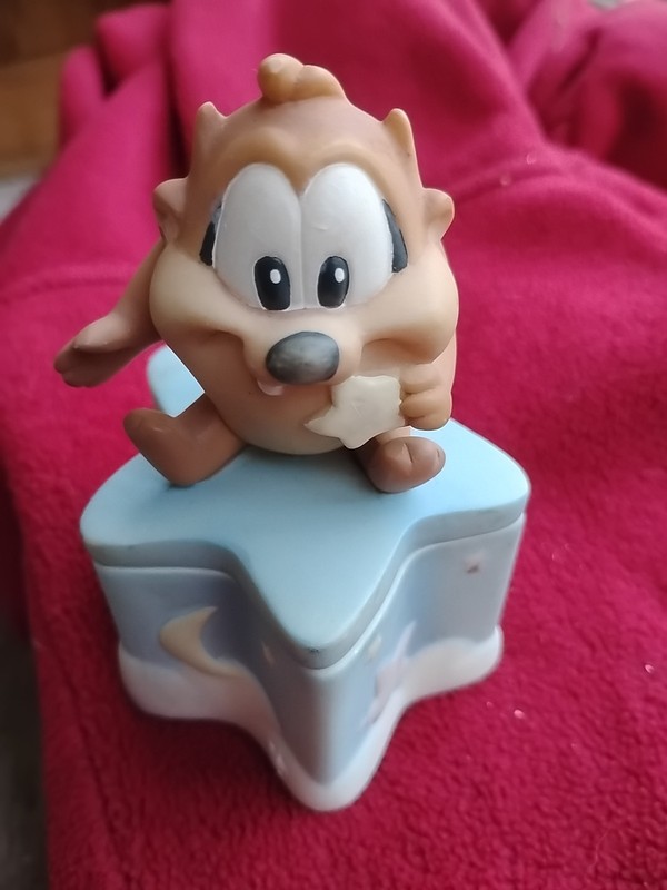 Rare Baby Taz Tasmanian Devil Trinket Box Vintage 1999 Excellent Shape 