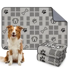 Washable Pee Pads for Dogs: 2 Pack 24"x36" Washable Puppy Pads, Reusable Pee