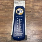 BRAND NEW Vtg 2000 Miller Lite Beer Advertising Thermometer 17" x 5" Sign Metal