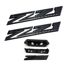  Set of 3 2019-2024 2pack Hood Z71 Off Road Emblems Plus 2 All Black Grille