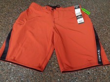 O'Neill Superfreak 21" Board Shorts Size 34 Red Quick Dry Stretch Unlined New