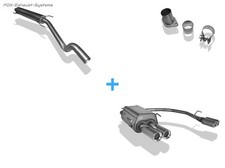  Duplex Komplettanlage ab Kat Ø60mm Opel Astra G Caravan 2x80 rund mit Abs.