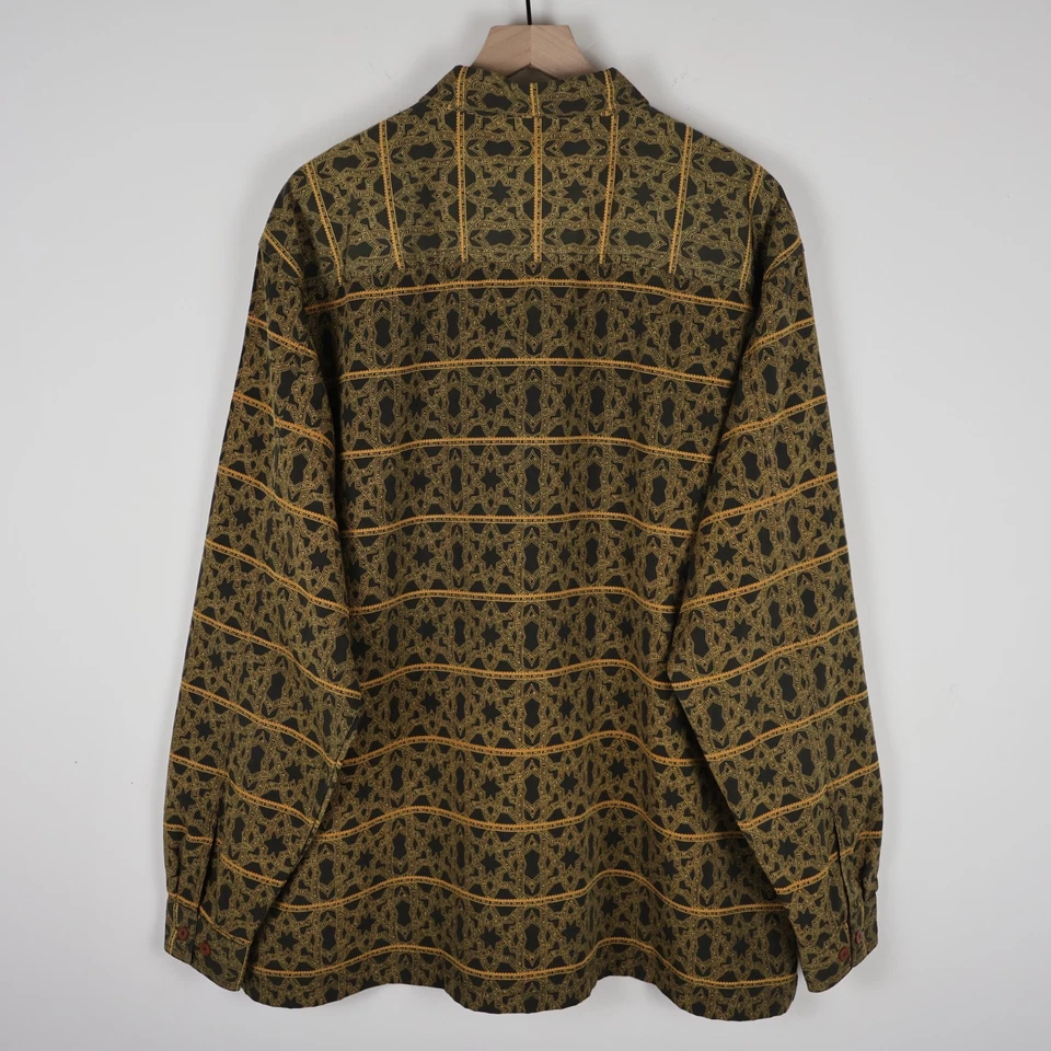 Camisa vintage Pelle Pelle Marc Buchanan AOP geométrica con botones XL 27,5x31,5 Foto 2 de 4