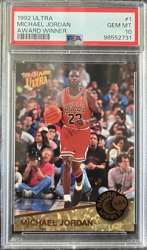 1992 Fleer Ultra Award Winner #1 Michael Jordan HOF GOAT Bulls PSA 10 GEM MINT