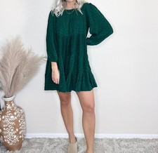 Zara Green Short Dress S NWT