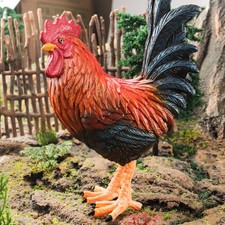  Chicken Ornament Lifelike Rooster Decor Figurine Sculpture Statue