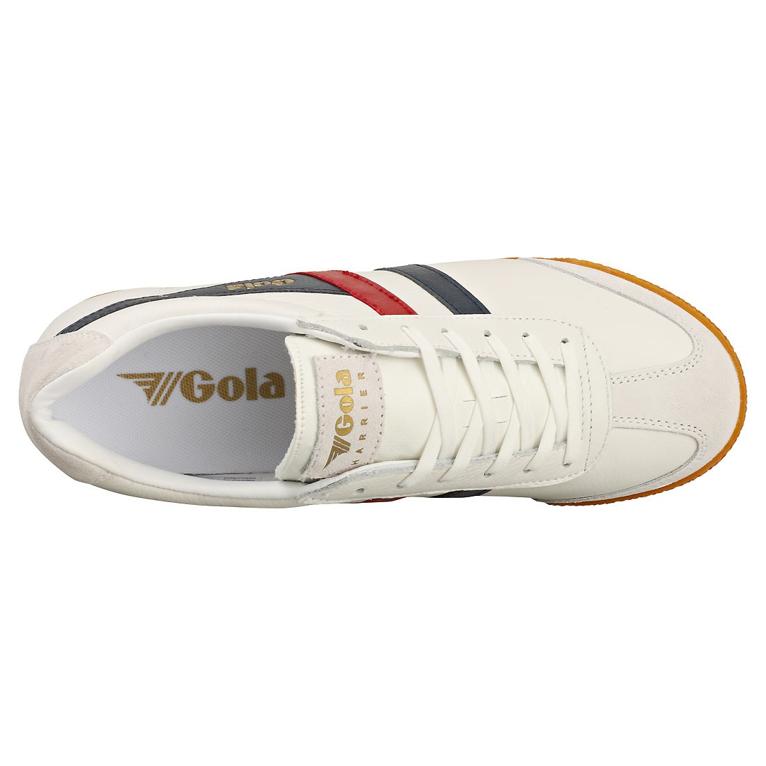 Gola Harrier Mens Casual Sneakers in White Navy Red - 13 US  display picture 2