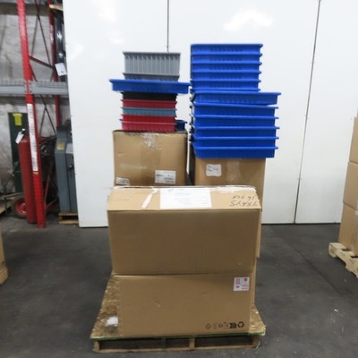 LewiSystems Small Parts Stackable Storage Bins Trays Misc. Lot Of Assorted Sizes
