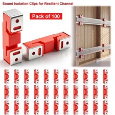 Sound Isolation Clips for Resilient Channel Rubber Mounts Rubber Mounting 100Pcs
