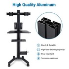 Yescom NexusX Commander Max Mobile PC Stand w/ Dual Monitor for Screen Up to 32" — photo 4