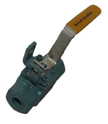 3/8" WKM B138CS242S2 CARBON STEEL BALL VALVE-THREADED-FULL PORT-LOCKING HANDLE - Image 1 of 3