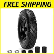 Solid Wheelbarrow Tires 16" Universal Fit
