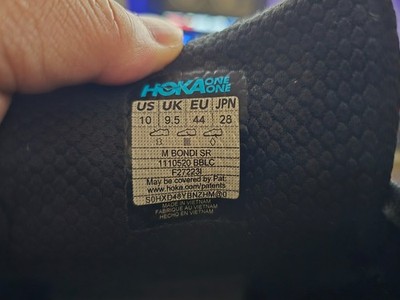 Size 10 - Hoka One One HOKA Bondi SR Triple Black