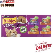 Adult Cats Pate Wet Food Soft Poultry Variety Pack 4 Flavors 5.5 oz Cans 32 Pack 3.19 per gallon