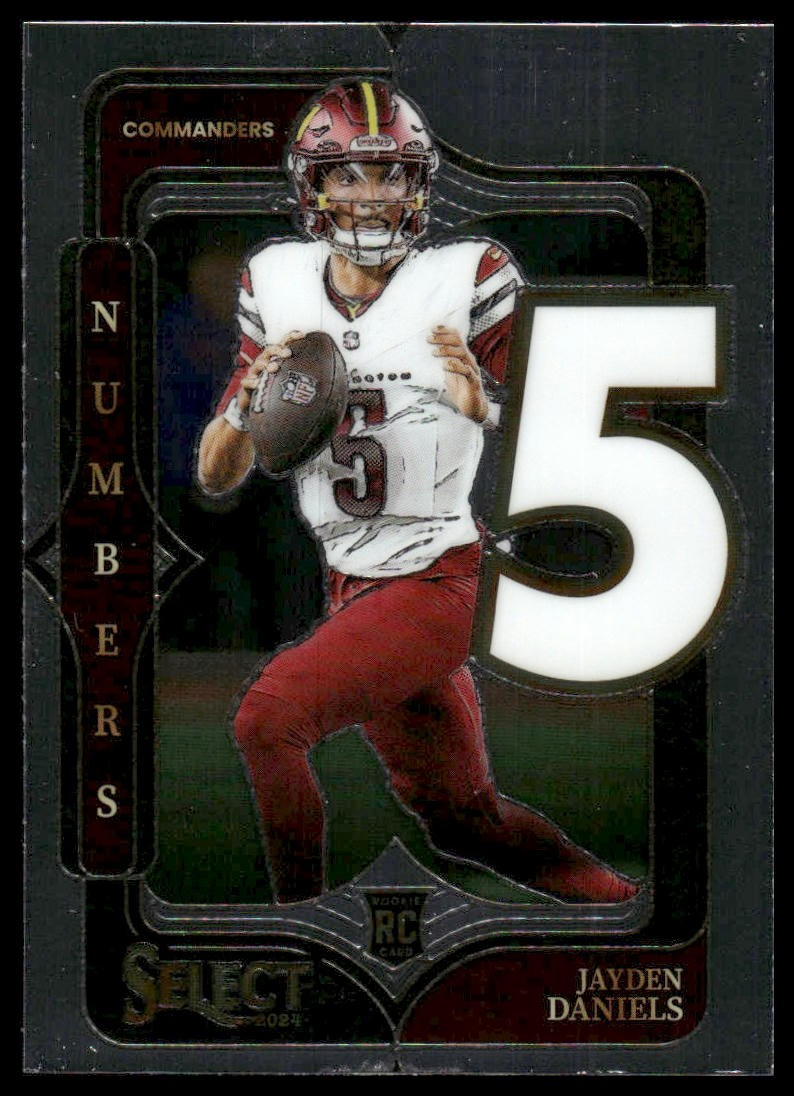 Jayden Daniels Rookie 2024 Panini Select #23 Select Numbers Commanders