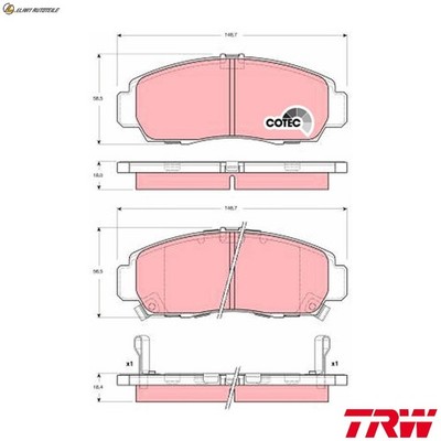BREMSBELAGSATZ SCHEIBENBREMSE GDB3240 FÜR ACURA HONDA SPIRIOR ODYSSEY 3.2L TL