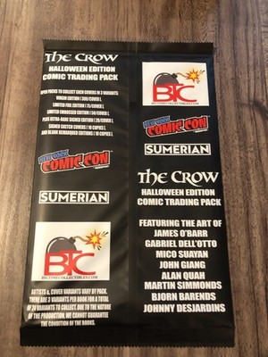 THE CROW COMIC TRADING PACK HALLOWEEN EDITION VARIANT BTC NYCC