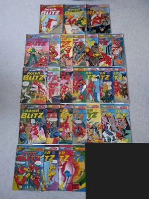 Konvolut 28x Roter Blitz 9 21 31 35 36 37 40 42 45 46 usw. Flash Blitzmann Comic - Bild 1 von 4