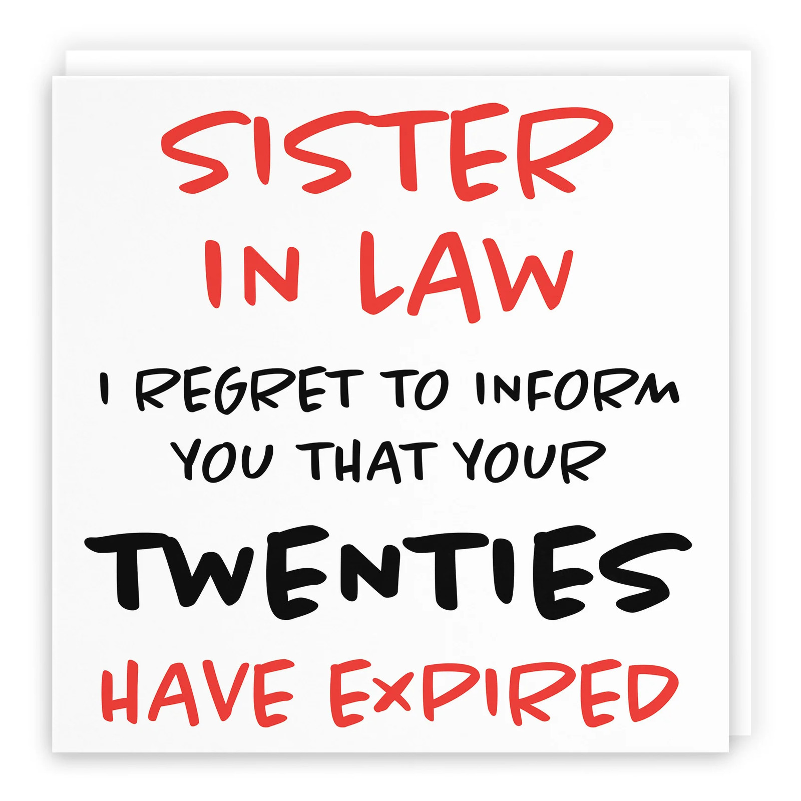 30th Sister In Law Birthday Card Retro
