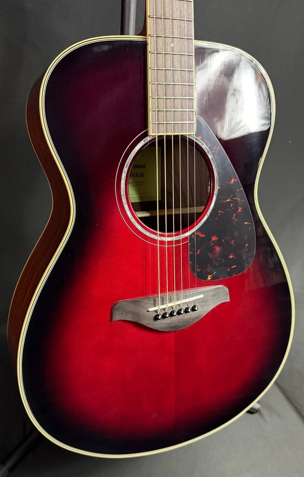 Yamaha FS830DSR Spruce Top Folk Acoustic Guitar Dusk Sun Red - Image 3 of 4