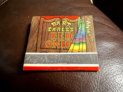 Bart Earle s, Red Onion Mexican Restaurant, Palos Verdes, CA, Vintage Matchbook