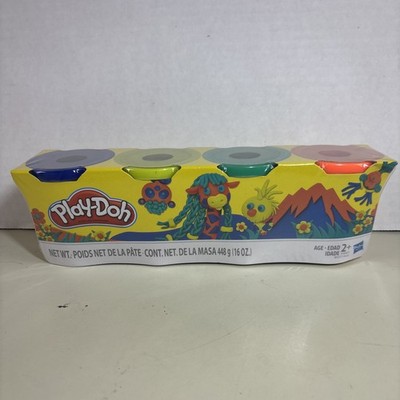 Play-Doh Modeling Compound 4 Pack Colors Art Toy HASBRO Orange/Blue/Yellow/Green