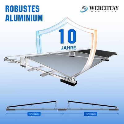 Flachdach Aufständerung solar Halter Set 4 Module Süd/Ost-West   0% MwSt