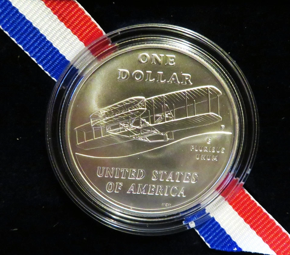 2003 P First Flight Centennial Silver $1 Dollar Uncirculated w/Box&COA - Image 3 of 3